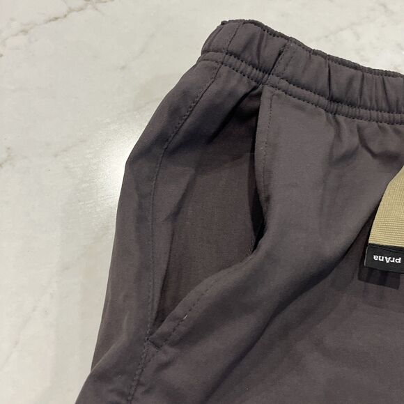 prAna NEW Mens XL x 5"‎ Stretch Zion Pull On Shorts Dark Iron Relaxed Fit Hiking - Picture 4 of 9